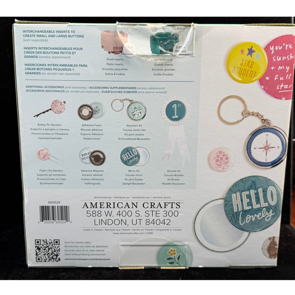 We R Memory Keepers-Button Press Maker Machine Kit with Inserts and Components - Picture 12 of 13